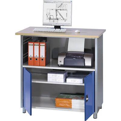 RAU PC-Schreibtisch - Große Arbeitsfläche mit Regalen RAU PC-Schreibtisch - Große Arbeitsfläche mit Regalen