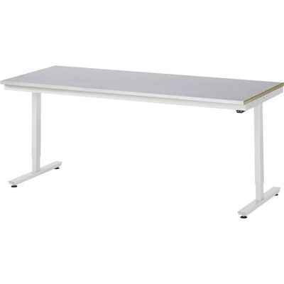 RAU Cinza Claro RAL 7035 Mesa de trabalho ajustável em altura - Mesa de trabalho ajustável em altura RAU Cinza Claro RAL 7035 Mesa de trabalho ajustável em altura - Mesa de trabalho ajustável em altura
