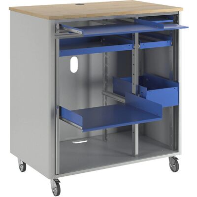 RAU Cinza claro / azul Genciana Estação de trabalho para computador - Computer Workstation RAU Cinza claro / azul Genciana Estação de trabalho para computador - Computer Workstation