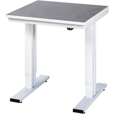RAU Höhenverstellbarer Arbeitstisch - Linoleum Oberfläche - 300kg RAU Höhenverstellbarer Arbeitstisch - Linoleum Oberfläche - 300kg