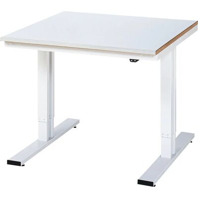 Table de travail à hauteur réglable électrique - Mélamine ESD - 300kg - Publicité Table de travail à hauteur réglable électrique - Mélamine ESD - 300kg - Publicité