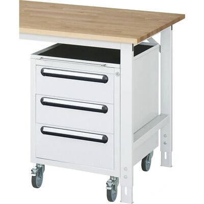 RAU Gabinete de almacenaje gris claro - 3 cajones - 690x490x600 mm RAU Gabinete de almacenaje gris claro - 3 cajones - 690x490x600 mm