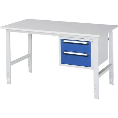 Bureau de travail avec tiroir Kaiserkraft - Cadre réglable - Publicité Bureau de travail avec tiroir Kaiserkraft - Cadre réglable - Publicité