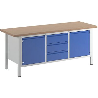 RAU Banco de trabajo - Modular, 3 cajones, 2 puertas, 2000mm - Work Bench RAU Banco de trabajo - Modular, 3 cajones, 2 puertas, 2000mm - Work Bench