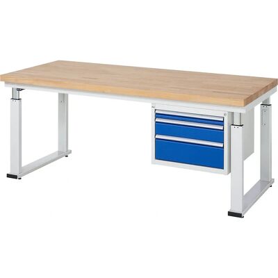 RAU Unterschrank für Schubladen - Serie 600, Grau/Blau, 3 Schubladen RAU Unterschrank für Schubladen - Serie 600, Grau/Blau, 3 Schubladen