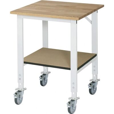 Mesa de trabalho RAU com prateleira - Superfície de faia Mesa de trabalho RAU com prateleira - Superfície de faia