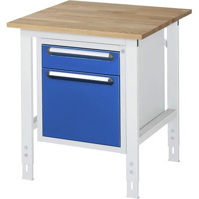 Table de travail Kaiserkraft avec tiroir - Hauteur réglable - Publicité Table de travail Kaiserkraft avec tiroir - Hauteur réglable - Publicité