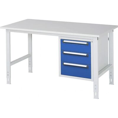 Table de travail KaiserKraft avec tiroirs - 1500x800mm - Publicité Table de travail KaiserKraft avec tiroirs - 1500x800mm - Publicité