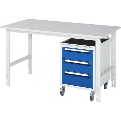 Table de travail avec tiroir - Kaiserkraft ajustable - Publicité Table de travail avec tiroir - Kaiserkraft ajustable - Publicité