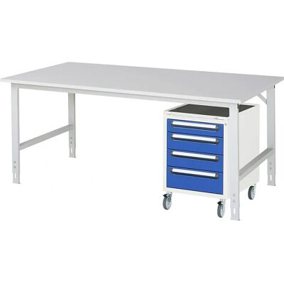 kaiserkraft Arbeitstisch mit Schubladenschrank - Höhenverstellbar kaiserkraft Arbeitstisch mit Schubladenschrank - Höhenverstellbar