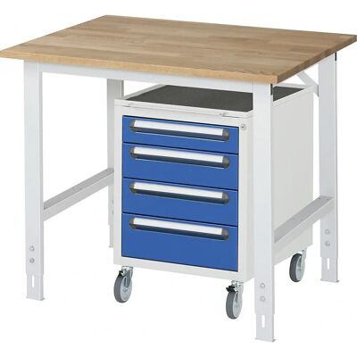 Kaiserkraft Arbeitstisch mit Schubladenschrank - Höhenverstellbar Kaiserkraft Arbeitstisch mit Schubladenschrank - Höhenverstellbar