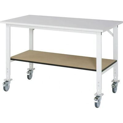 RAU Table de travail ajustable - Cadre en acier, MDF 22 mm, Gris clair - Publicité RAU Table de travail ajustable - Cadre en acier, MDF 22 mm, Gris clair - Publicité