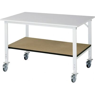 Table de travail robuste avec étagère - 1500x1000 mm - Publicité Table de travail robuste avec étagère - 1500x1000 mm - Publicité
