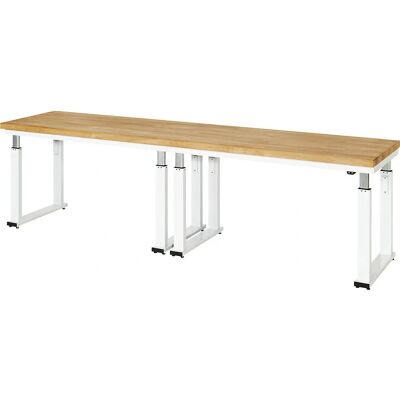RAU Bancada de trabalho ajustável - 740-1140mm, Fagus, 600kg, Cinza RAU Bancada de trabalho ajustável - 740-1140mm, Fagus, 600kg, Cinza