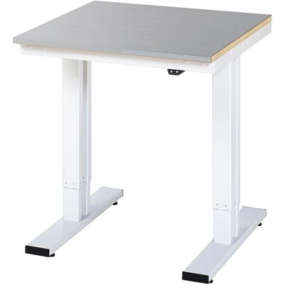 Mesa de trabalho RAU - Altura ajustável elétrica - Aço inoxidável - 300kg Mesa de trabalho RAU - Altura ajustável elétrica - Aço inoxidável - 300kg