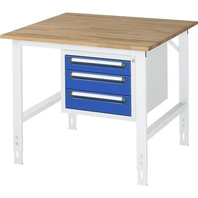 kaiserkraft Arbeitstisch mit Schubladenschrank - 1000x1000mm kaiserkraft Arbeitstisch mit Schubladenschrank - 1000x1000mm