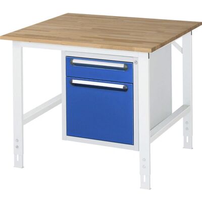 kaiserkraft Arbeitstisch mit Schubladenschrank - 120, 360 mm, 1000x1000 mm kaiserkraft Arbeitstisch mit Schubladenschrank - 120, 360 mm, 1000x1000 mm