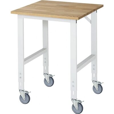 RAU Mesa de Trabalho Móvel - Altura Ajustável, Faggio, Azul Claro RAU Mesa de Trabalho Móvel - Altura Ajustável, Faggio, Azul Claro