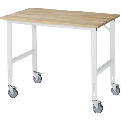 RAU Mesa de trabalho móvel - Altura ajustável, 1250x800mm, Fábria RAU Mesa de trabalho móvel - Altura ajustável, 1250x800mm, Fábria