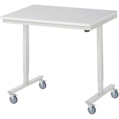 Mesa de trabalho elétrica ajustável em altura azul claro - Mesa de trabalho ajustável Mesa de trabalho elétrica ajustável em altura azul claro - Mesa de trabalho ajustável