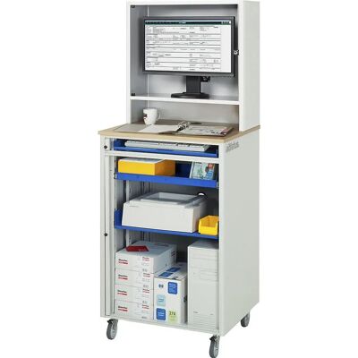 RAU Cinza Claro / Azul Genciana Estação de trabalho para computador - Computer Workstation RAU Cinza Claro / Azul Genciana Estação de trabalho para computador - Computer Workstation