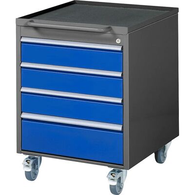 RAU Mobil Aufbewahrungscontainer - 4 Schubladen, Blau Genciana RAU Mobil Aufbewahrungscontainer - 4 Schubladen, Blau Genciana