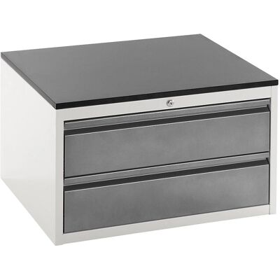 RAU Gris claro / Antracita 460mm Archivo con 2 cajones - Solución de almacenamiento RAU Gris claro / Antracita 460mm Archivo con 2 cajones - Solución de almacenamiento