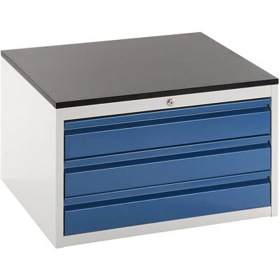 RAU Schubladenschrank - Hellgrau / Cyanblau - 460mm Höhe RAU Schubladenschrank - Hellgrau / Cyanblau - 460mm Höhe