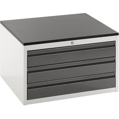 RAU Hellgrau / Anthrazit 460mm Hoch - 3 Schubladen Aktenregal RAU Hellgrau / Anthrazit 460mm Hoch - 3 Schubladen Aktenregal
