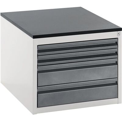 RAU Schubladenschrank - 460mm, Hellgrau / Anthrazit - Aufbewahrungsmöbel RAU Schubladenschrank - 460mm, Hellgrau / Anthrazit - Aufbewahrungsmöbel