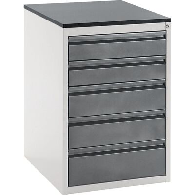 RAU Hellgrau / Anthrazitmetall - 820mm Schubladenschrank - Aufbewahrungslösung RAU Hellgrau / Anthrazitmetall - 820mm Schubladenschrank - Aufbewahrungslösung