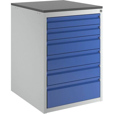 Armario con Cajones Telescopicos RAU Gris Claro / Azul Genciana - Armario de Almacenamiento Armario con Cajones Telescopicos RAU Gris Claro / Azul Genciana - Armario de Almacenamiento