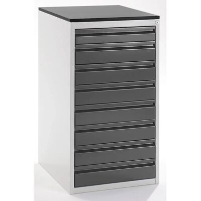 Gabinete de cajones gris claro / antracita metálico - 1030mm Gabinete de cajones gris claro / antracita metálico - 1030mm
