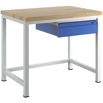 RAU Mesa de Taller - Marco de Acero, Azul, Modelo 5010 RAU Mesa de Taller - Marco de Acero, Azul, Modelo 5010