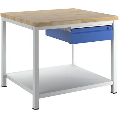 RAU Mesa de trabajo - Acero modular, Azul RAU Mesa de trabajo - Acero modular, Azul