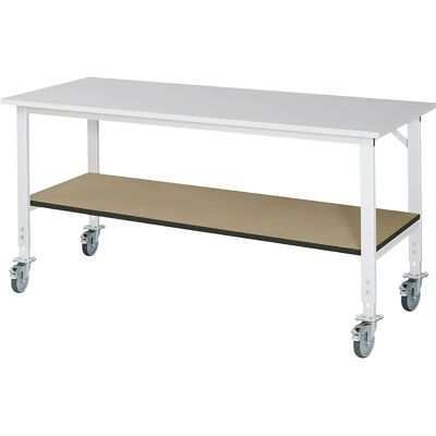 RAU Mesa de trabalho em aço - Melamina 22mm, 2000x800mm RAU Mesa de trabalho em aço - Melamina 22mm, 2000x800mm