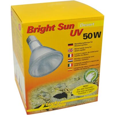 Lucky Reptile Bright Sun UV Desert 50 W - UVB UVA Reptilienlampe Lucky Reptile Bright Sun UV Desert 50 W - UVB UVA Reptilienlampe