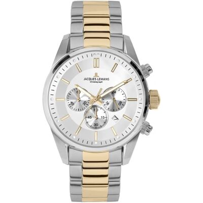 Jacques Lemans Silber 42mm Sport Chronograph - Uhr Jacques Lemans Silber 42mm Sport Chronograph - Uhr