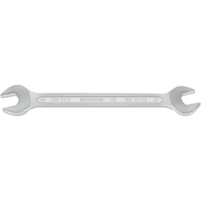 MATADOR MAT 0100 2427 - Open-end Wrench - Chrome-vanadium steel - 15° bent mouth - Easy grip MATADOR MAT 0100 2427 - Open-end Wrench - Chrome-vanadium steel - 15° bent mouth - Easy grip