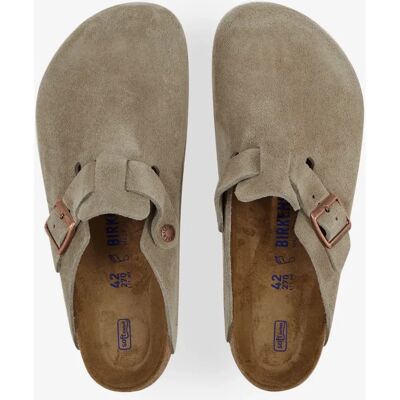 Birkenstock Boston Soft Footbed Cuero Suede - topo (regular) Birkenstock Boston Soft Footbed Cuero Suede - topo (regular)