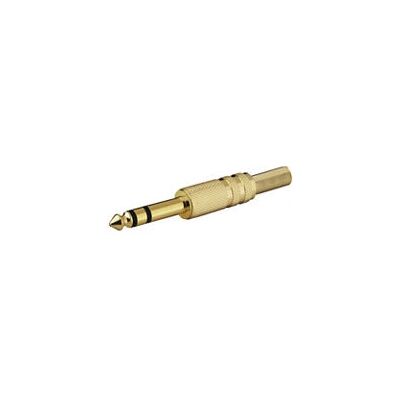 Goobay SS 63 KG - Gold Stereo Stecker 6,35 mm Goobay SS 63 KG - Gold Stereo Stecker 6,35 mm