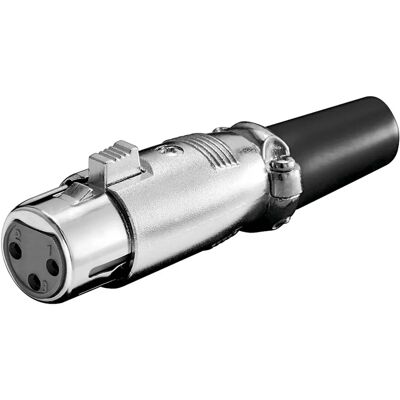 Goobay 11223 Kabelkontakt - XLR-3-pol schwarz, silber Goobay 11223 Kabelkontakt - XLR-3-pol schwarz, silber