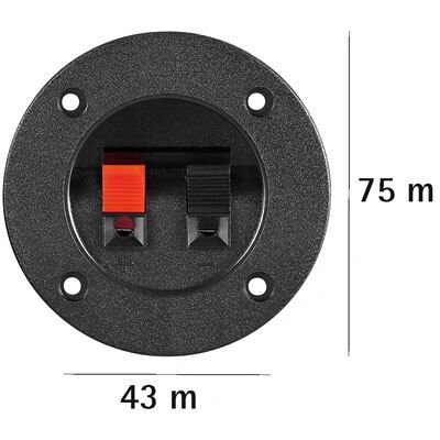 Goobay LK 02 R Terminal de altavoz redondo de 2 polos - Accesorio para altavoces Goobay LK 02 R Terminal de altavoz redondo de 2 polos - Accesorio para altavoces