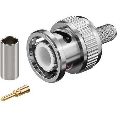 Goobay 11333 Koaxialstecker - 50Ω, BNC, Silber Goobay 11333 Koaxialstecker - 50Ω, BNC, Silber