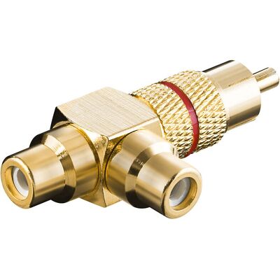 Goobay RCA Audio Splitter - Rot/Gold - Audio Zubehör Goobay RCA Audio Splitter - Rot/Gold - Audio Zubehör