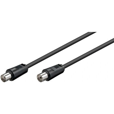 Cabo coaxial Goobay 11509 - 0,5 m preto - TV, HDTV, Rádio Cabo coaxial Goobay 11509 - 0,5 m preto - TV, HDTV, Rádio