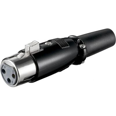 Goobay 11680 Musta 3-pinninen XLR-kaapelin liitin Goobay 11680 Musta 3-pinninen XLR-kaapelin liitin