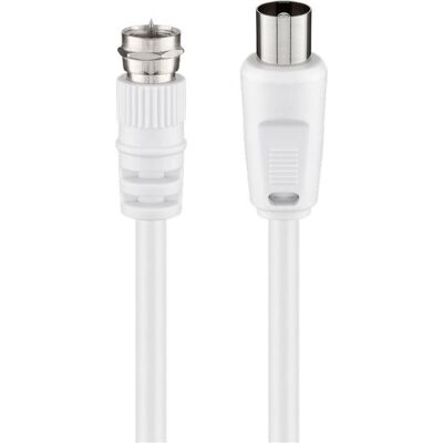 Goobay 11728 Câble Coaxial F Blanc - Câble Coaxial Goobay 11728 Câble Coaxial F Blanc - Câble Coaxial