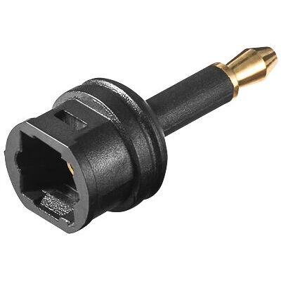 Adaptador óptico Toslink Goobay - Mini jack 3,5 mm - Negro Adaptador óptico Toslink Goobay - Mini jack 3,5 mm - Negro