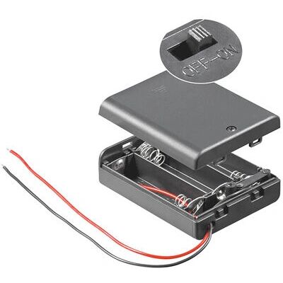 Goobay 12445 Contenedor de baterías - 3x AA, Interruptor Goobay 12445 Contenedor de baterías - 3x AA, Interruptor